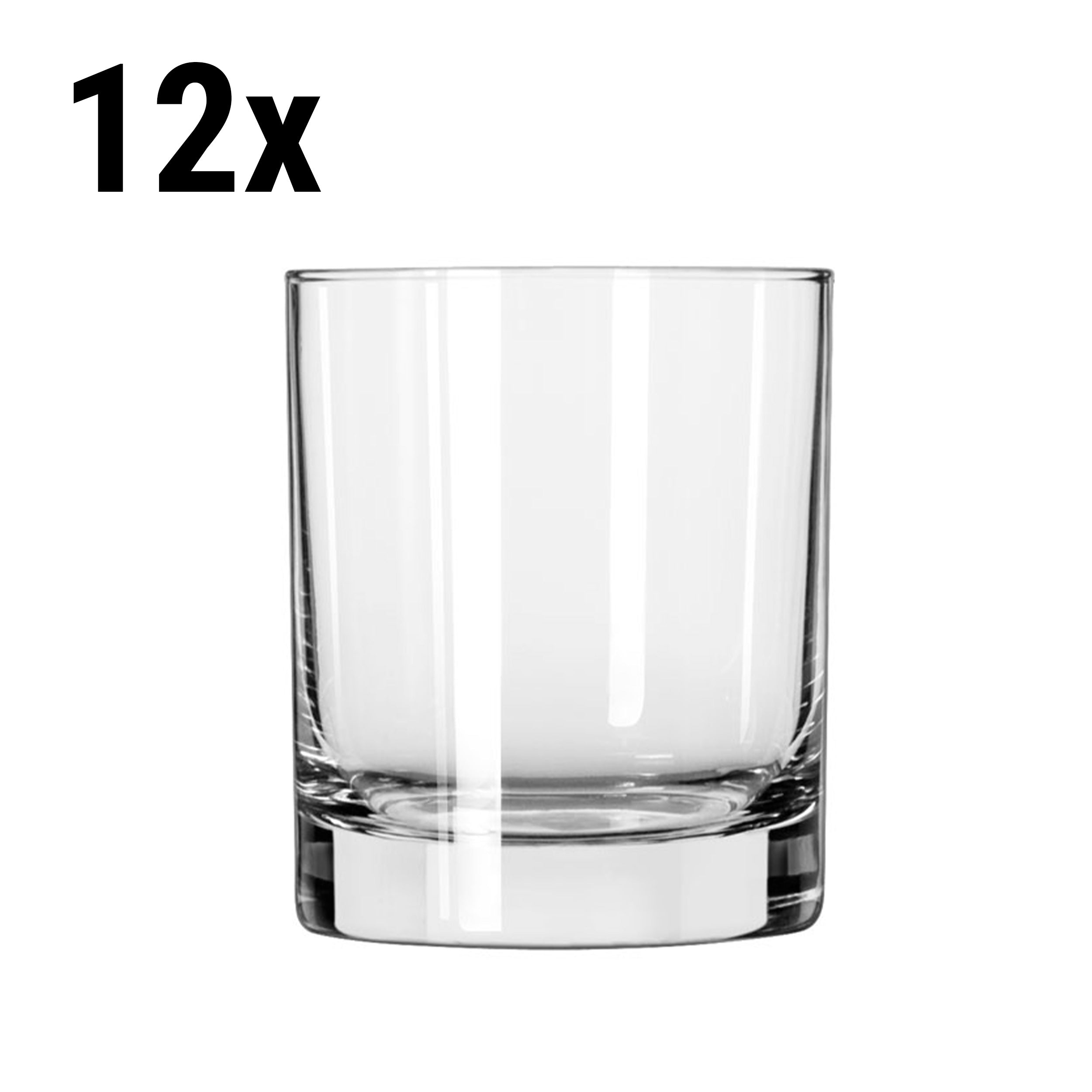 (12 stk.) Drikkeglass til alle formål - CHICAGO - 207 ml - Gjennomsiktig