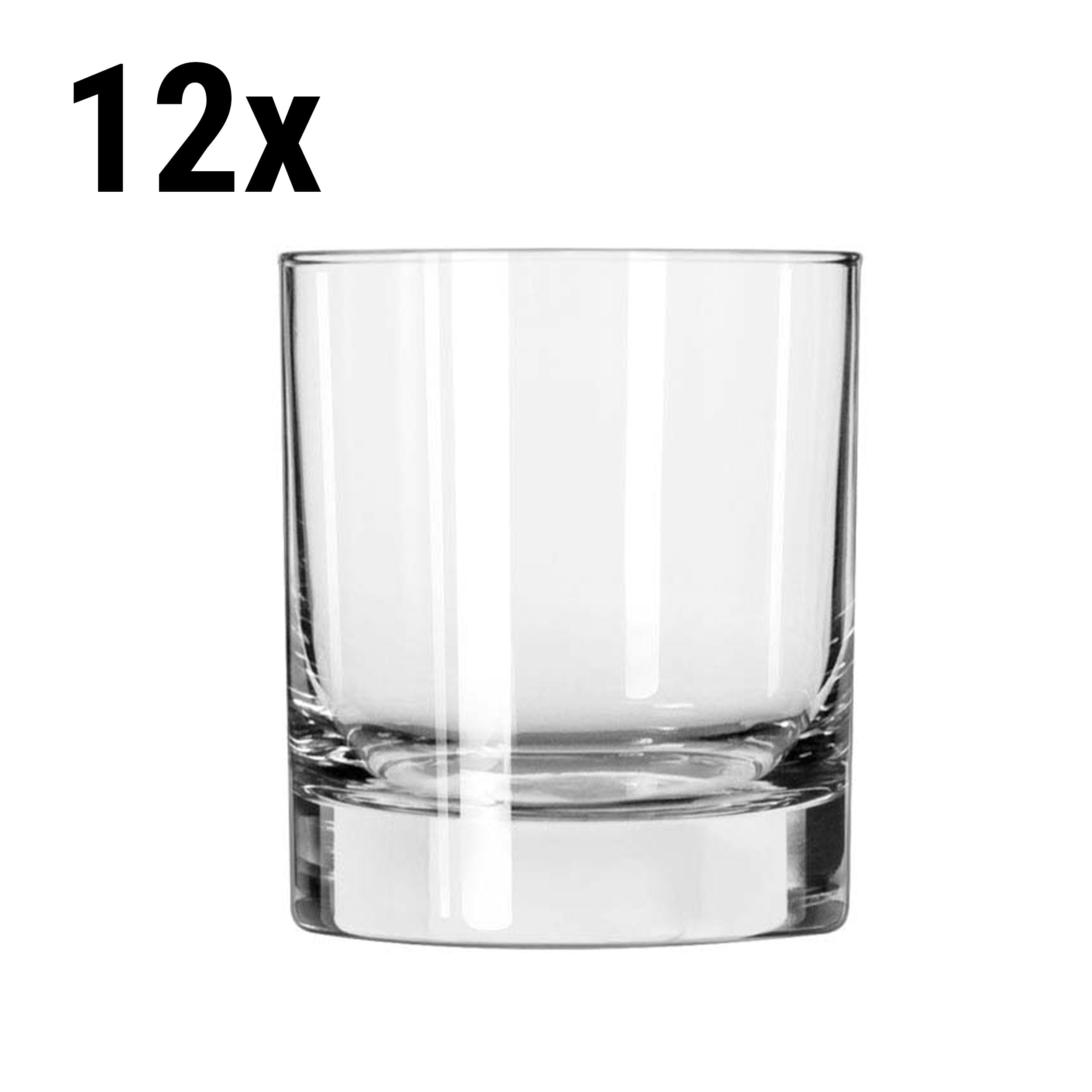 (12 stk.) Drikkeglass til alle formål - CHICAGO - 303 ml - Gjennomsiktig