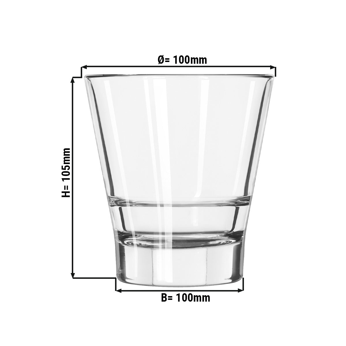 (12 stk.) Drikkeglass til alle formål - SAO PAULO - 355 ml - Gjennomsiktig