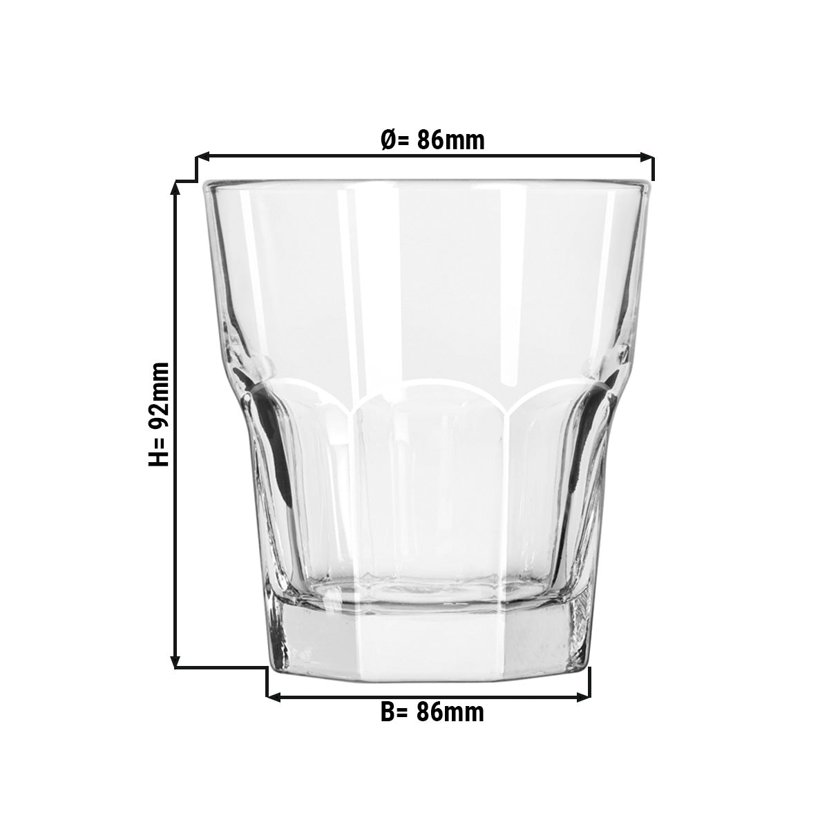 (12 stk.) All Purpose Drikkeglass - PRAHA - 266 ml - Gjennomsiktig