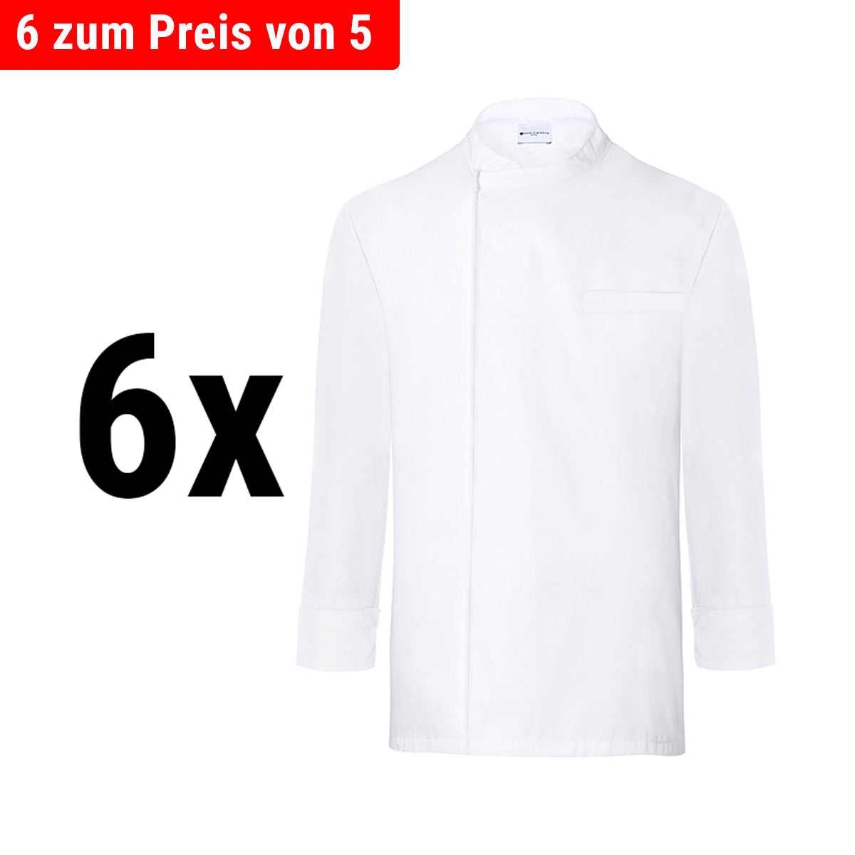 (6 stk) Karlowsky langermet skjorte - hvit - str. XL