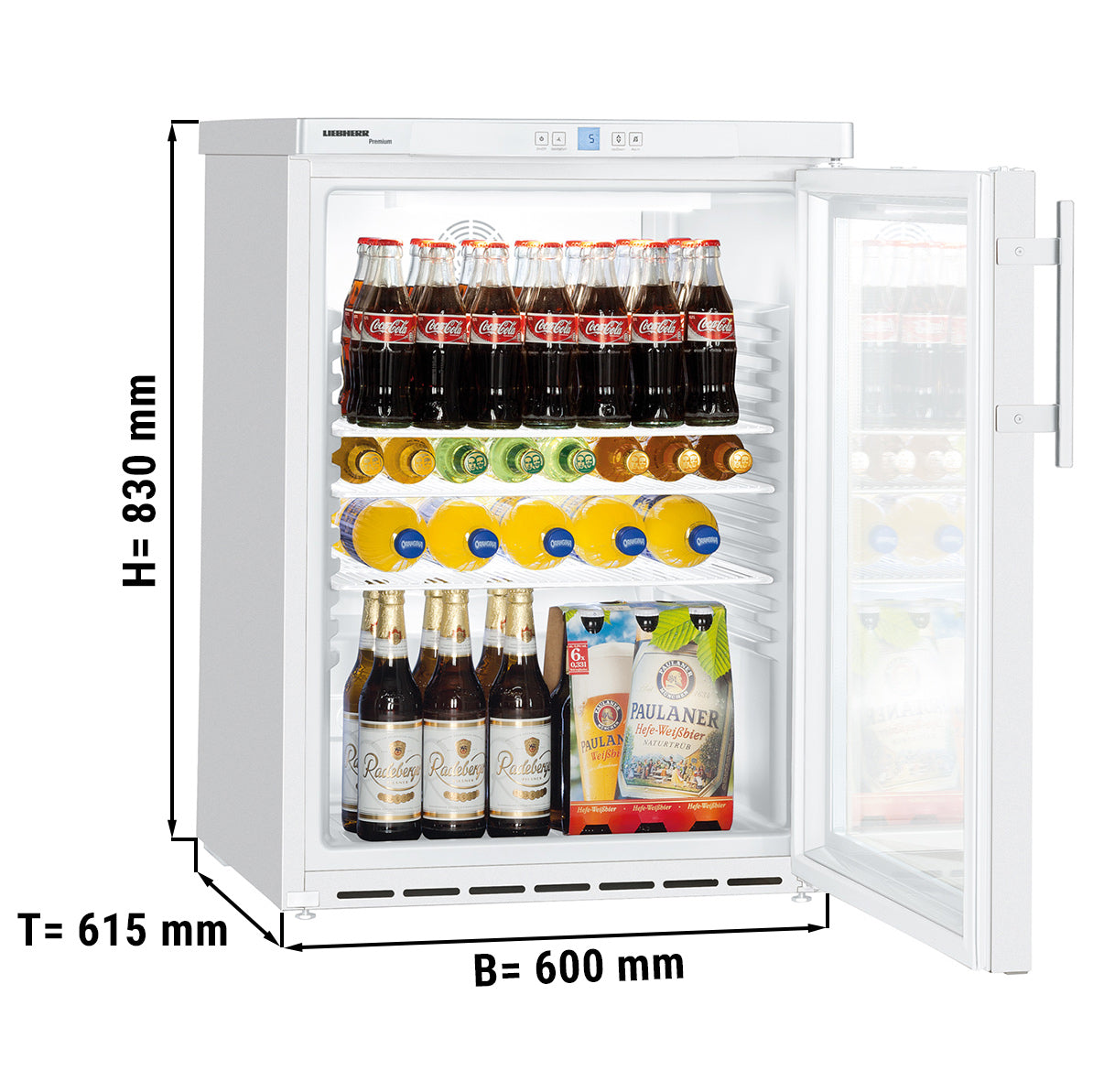 LIEBHERR Underbenk - Kjøleskap - 0,6 x 0,61 m - med 1 dør - 143 liter (brutto)