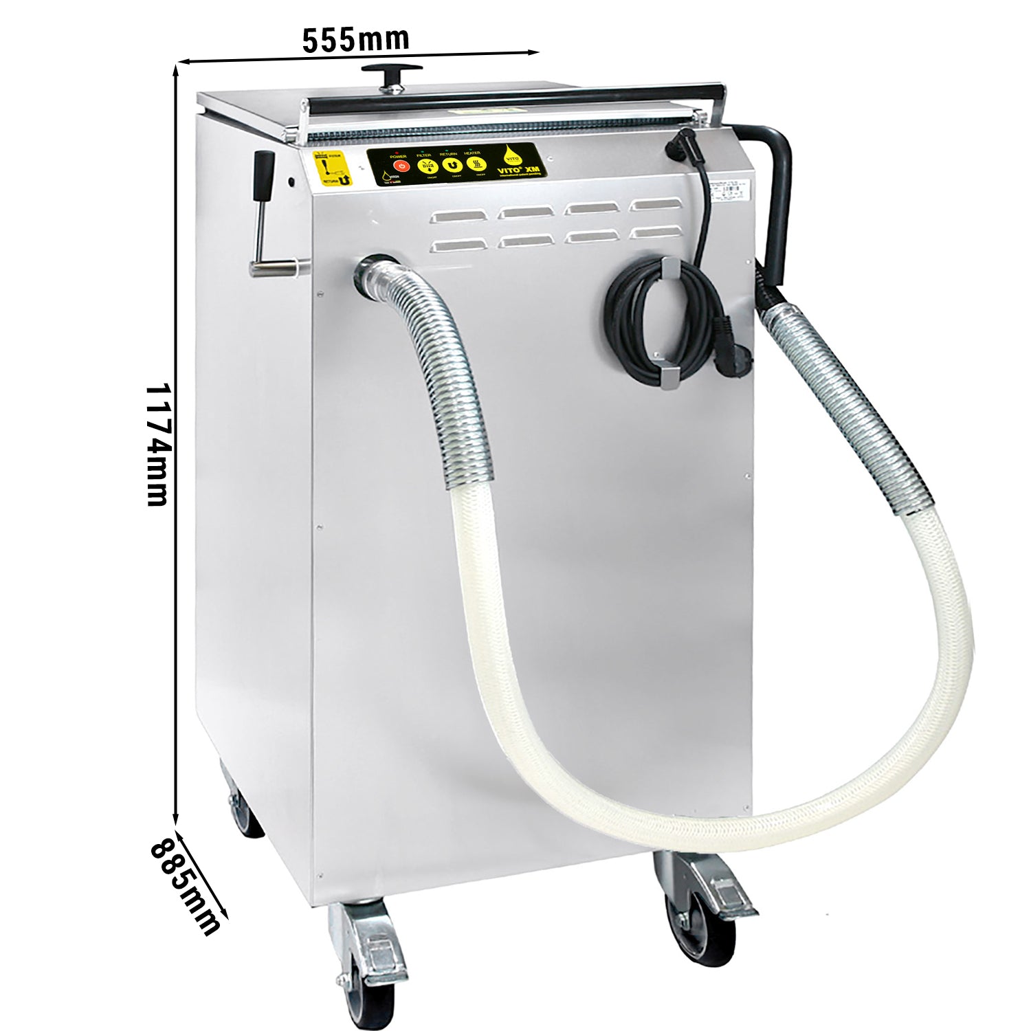 VITO | XL vakuumfiltreringssystem - 30 liter/minutt - for frityrgryter på maks. 120 liter