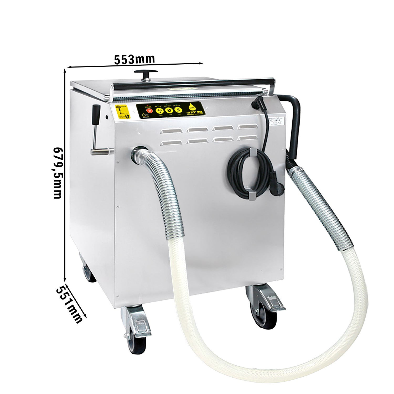 VITO | XS vakuumfiltreringssystem - 30 liter/minutt - for frityrgryter på maks. 40 liter