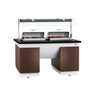 Varmebuffet DUBLIN - 1 600 mm - med 2 chafing dishes og hjul