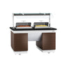 Varmebuffet DUBLIN - 1 600 mm - med 2 chafing dishes og hjul