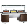 Varmebuffet DUBLIN - 2 300 mm - med 3 chafing dishes og hjul