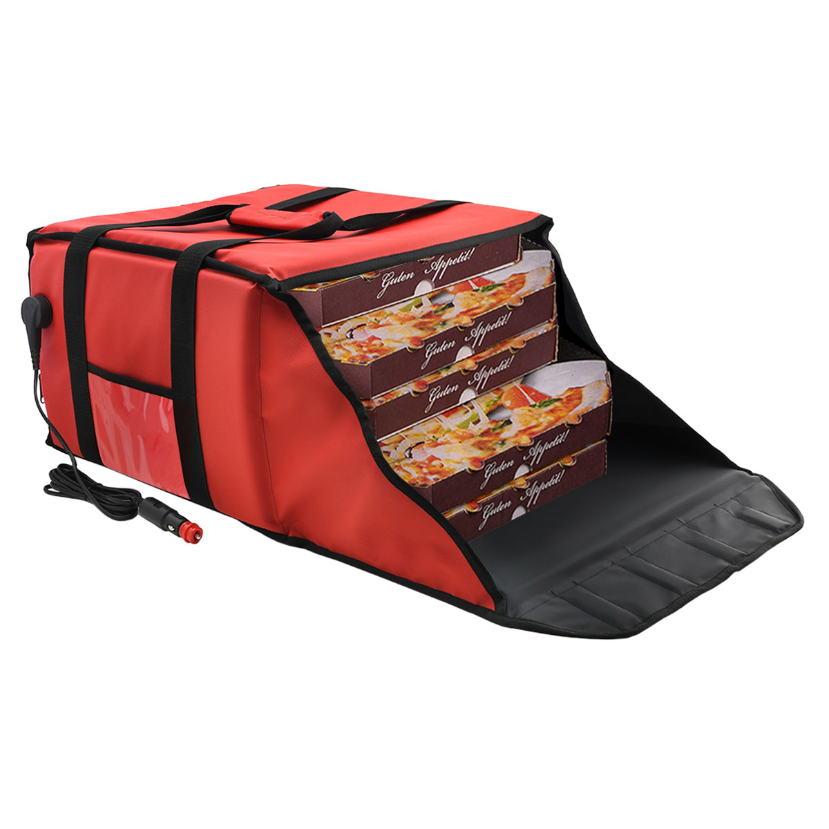 WarmBag/ Pizzabag PRO - 35 x 35 x 20 cm - elektrisk oppvarming - rød