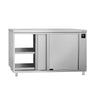 Varmeskap ECO - 1,5 kW - med skyvedører på begge sider - uten oppkant - 1400x700x870 mm