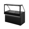 Varmholdningsdisk TORONTO - 1500 mm - svart front - LED-belysning - oppvarmet topp