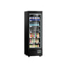 Kjølereol - 630 mm - 443 l - 0 °C til +8 °C - med 1 hengslet glassdør med dobbelt isolerglass & 5 hyller - svart