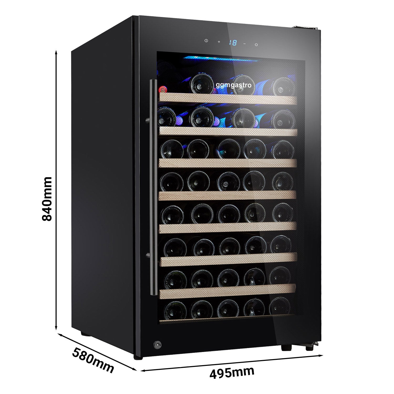 Vinkjøleskap - 120 liter - svart / med 1 klimasone