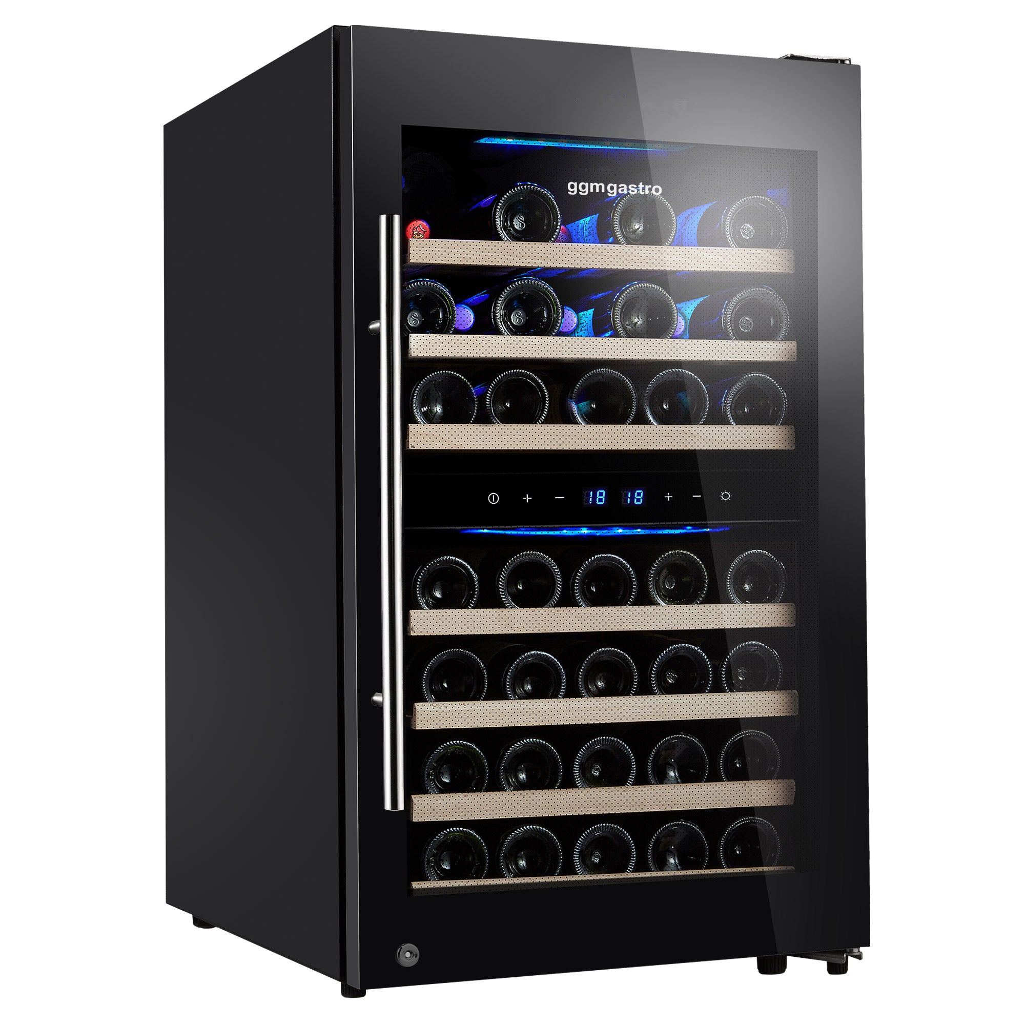 Vinkjøleskap - 108 liter - svart / med 2 klimasoner