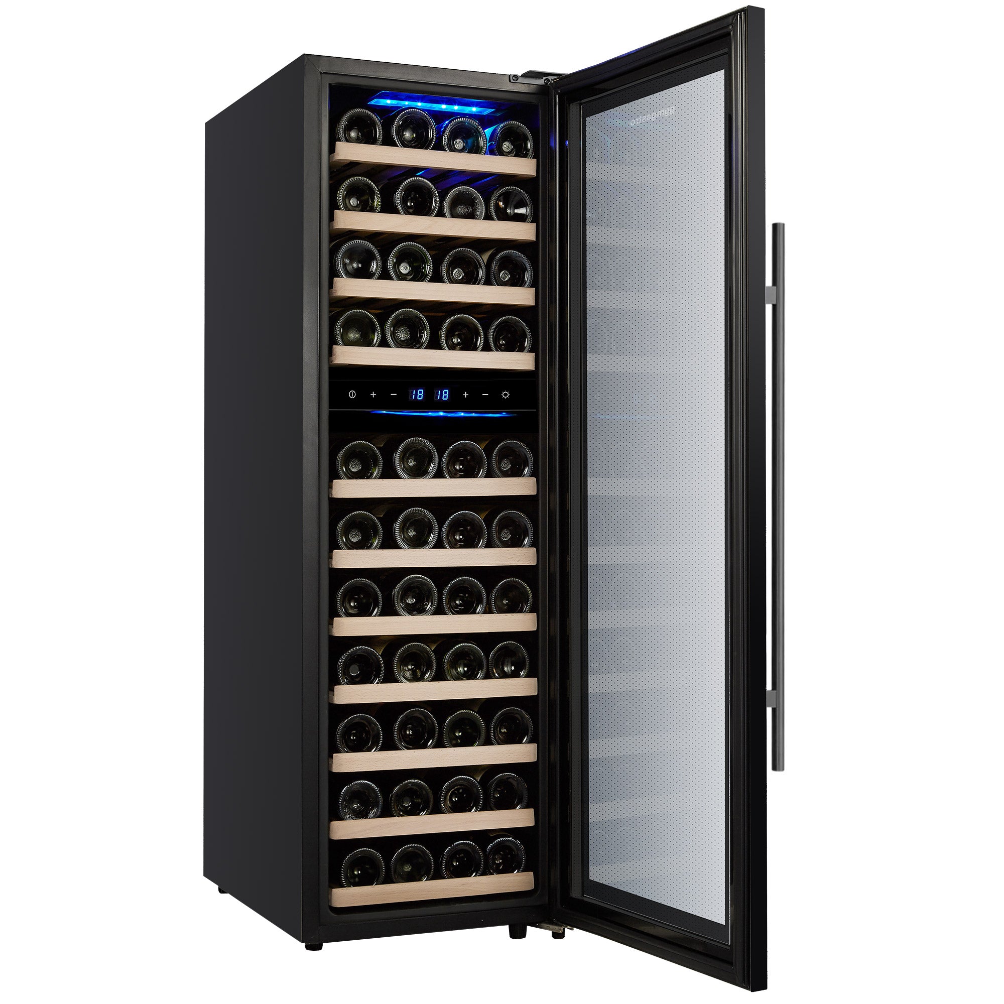 Vinkjøleskap - 139 liter - svart / med 2 klimasoner