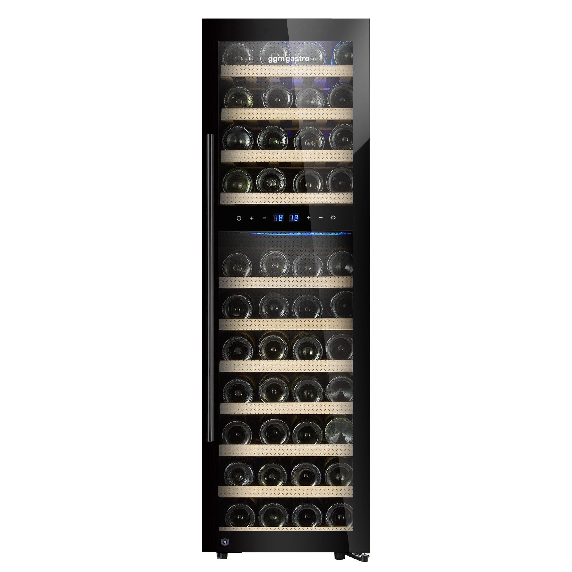 Vinkjøleskap - 139 liter - svart / med 2 klimasoner