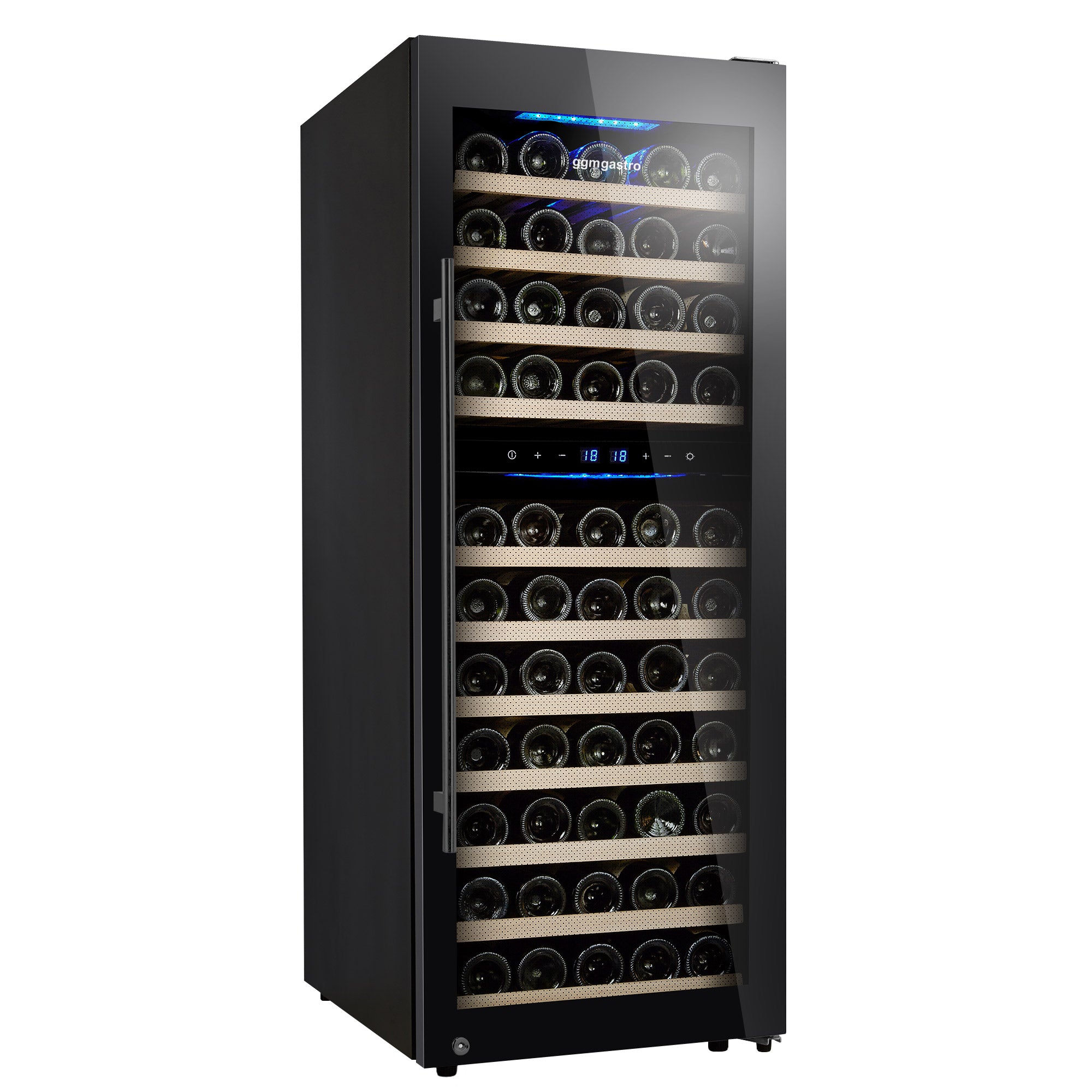 Vinkjøleskap - 192 liter - svart / med 2 klimasoner