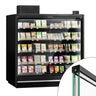 Kjølereol - veggmodell - 1 875 mm - med 4 med dobbelt isolerglass hengslede glassdører og 5 hyller