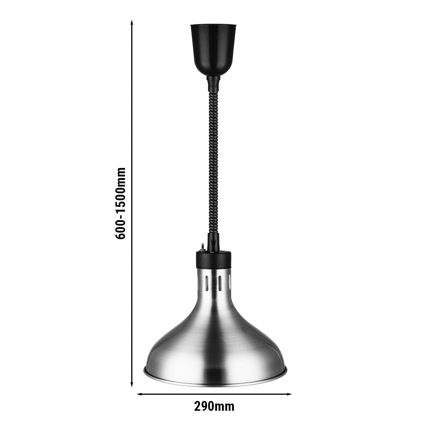 Varme lampe - Ø 290 mm - Svart