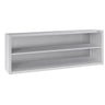 Rustfritt stål Veggskap ECO 2000x400 mm - uten Skyvedør - Høyde: 650 mm