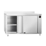 Varmeskap PREMIUM - 1,5 kW - med skyvedører - med oppkant - 1400x600x970 mm