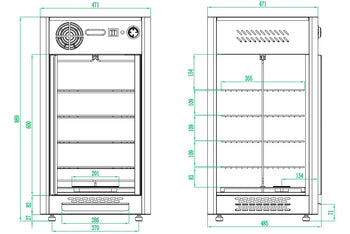 Varmemonter - 108 liter - rustfritt stål