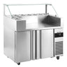 Saladette - 1210x700 mm - 2 dører - med glassoverbygg - for 9x GN 1/6