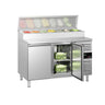 Saladette PREMIUM - 1510x800 mm - 2 dører - med lokk - for 8x GN 1/3 beholdere