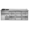 Bardisk Premium PLUS - 2500x700 mm - 3 glassdører