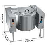 Elektrisk tippbar kokegryte - 150 liter - Indirekte oppvarming