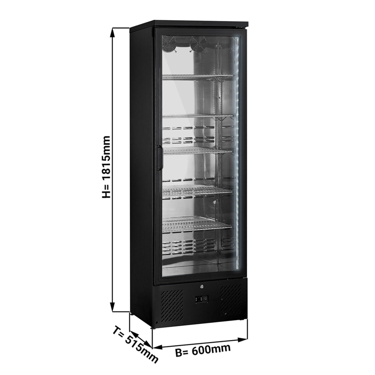 Kjøleskap til flasker - 300 liter- med 1 glassdører