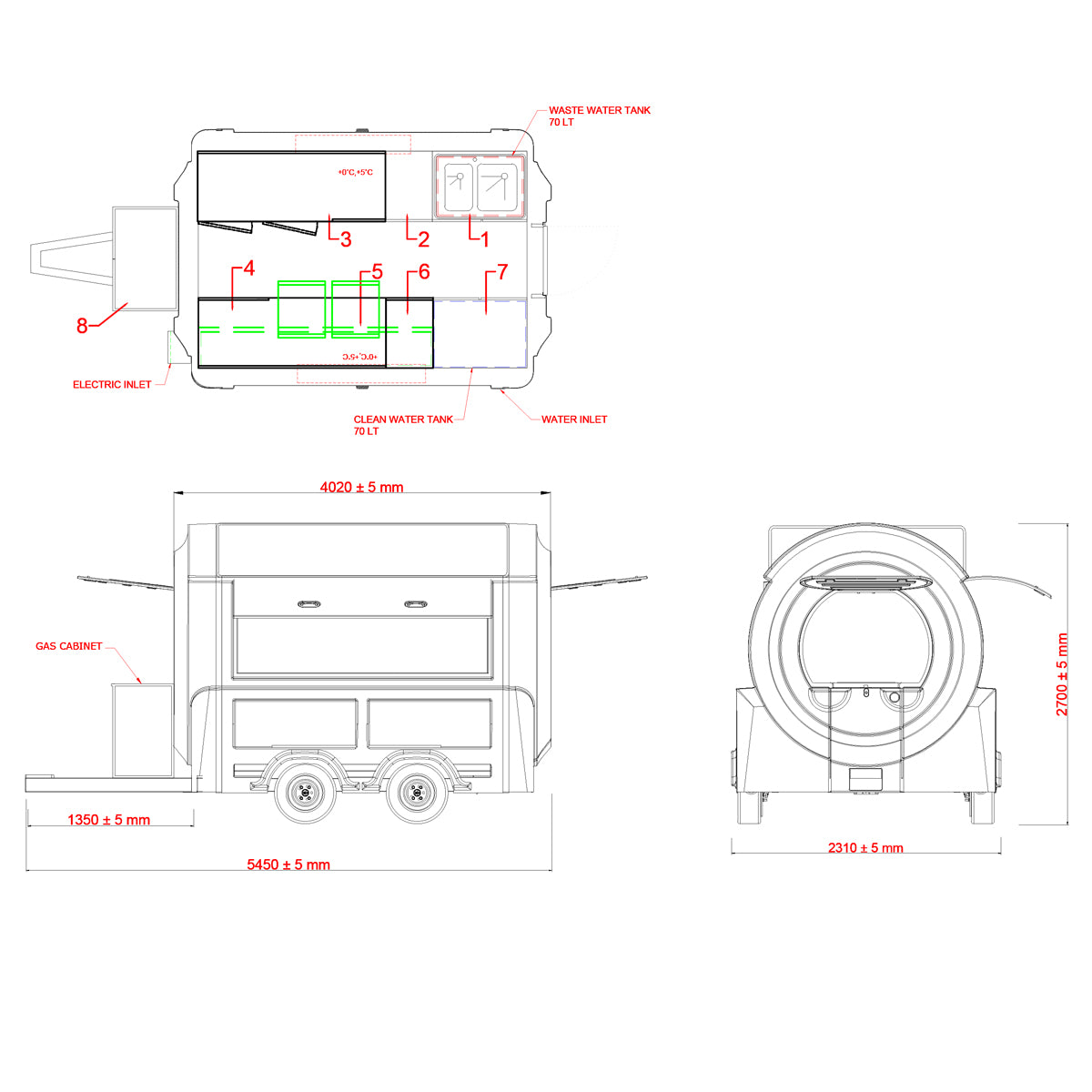 Salgsvogn kjøkkenstasjon - Tema: Hurtigmat / Grunnleggende utstyr