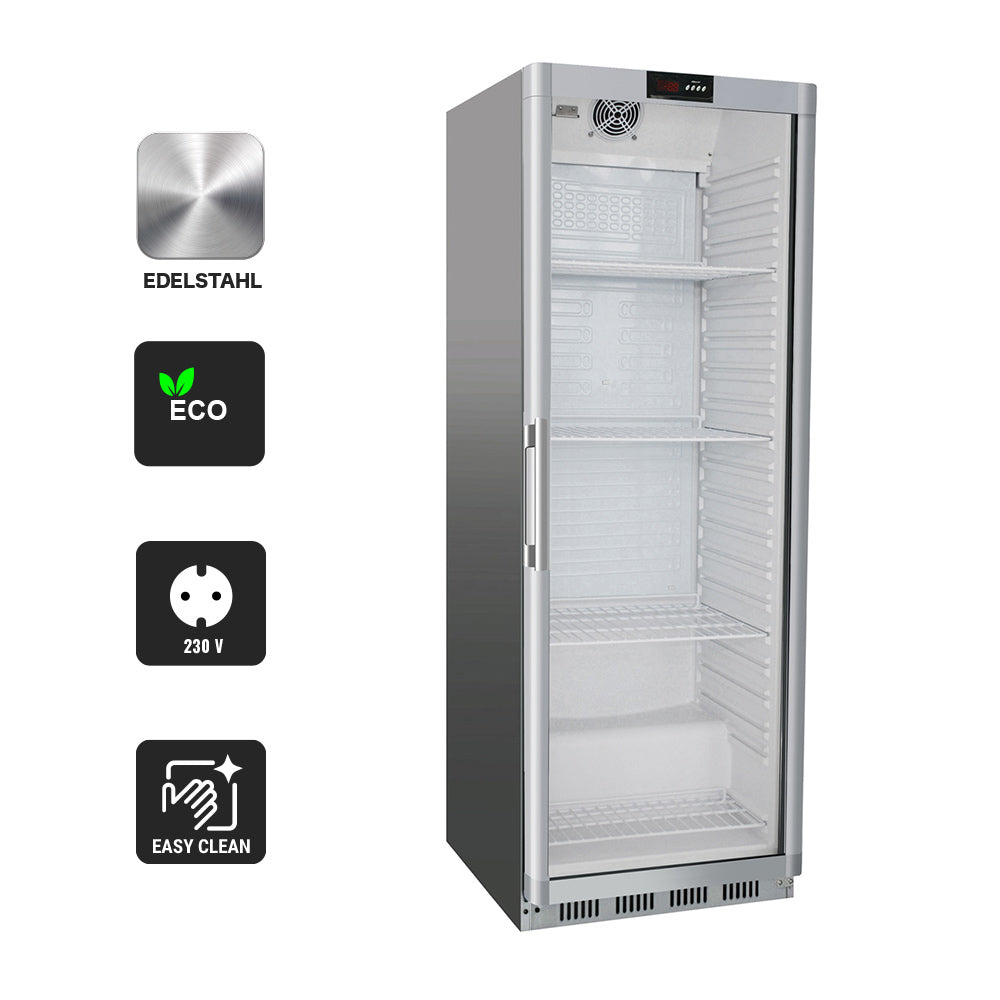 Kjøleskap - 400 liter - med 1 glassdør