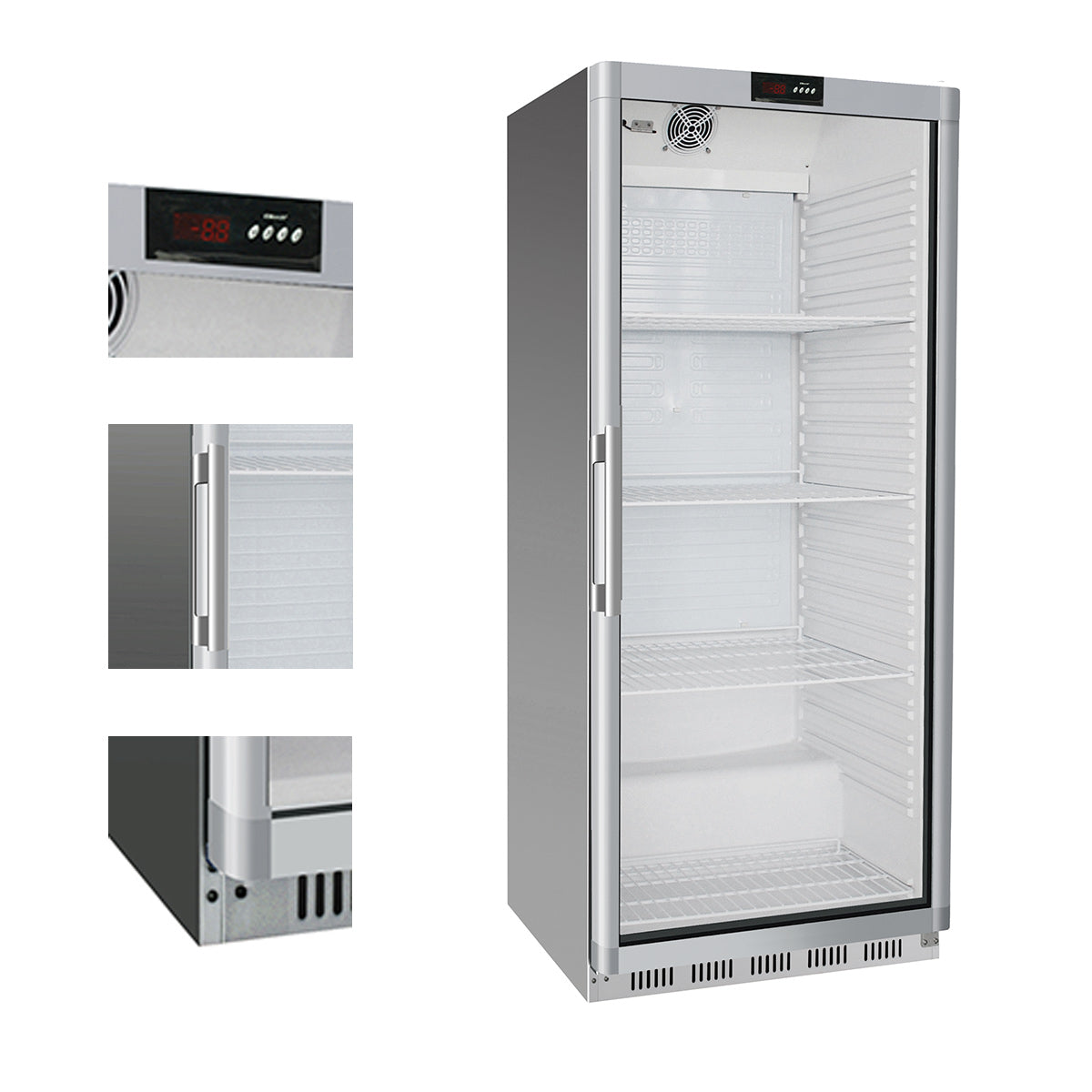 Kjøleskap - 600 liter - med 1 glassdør
