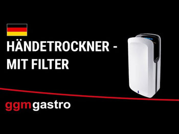 Håndtørker med berøringsfri & UV‑lampe - i rustfritt stål - børstet