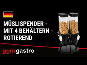 Müslidispenser - med 4 beholdere - roterende