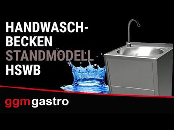 Håndvask i rustfritt stål - med Knebetjening, såpedispenser