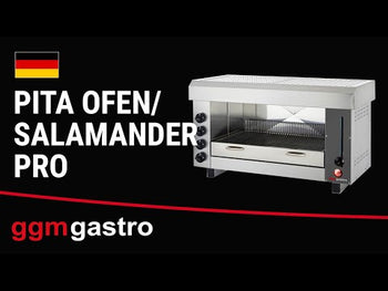Gass salamandergrill / Bordmodell - 9,75 kW - 3 gassbrennere