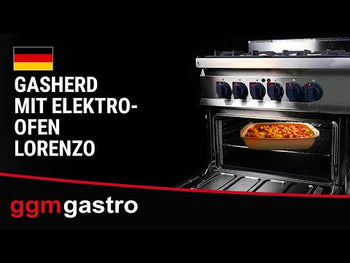 Gasskomfyr - Lorenzo 700 - 33,5 kW - 6 bluss - inkl. gass ovn statisk - 7,8 kW
