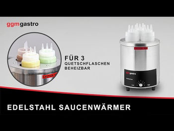 Sausvarmer i rustfritt stål - for 3 klemmeflasker