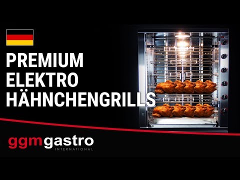 Elektrisk rotisserigrill - 19,2 kW - med 4 spidd - for opptil 24 kyllinger