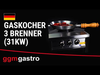 Gasskoker - 3 brenner (32 kW)