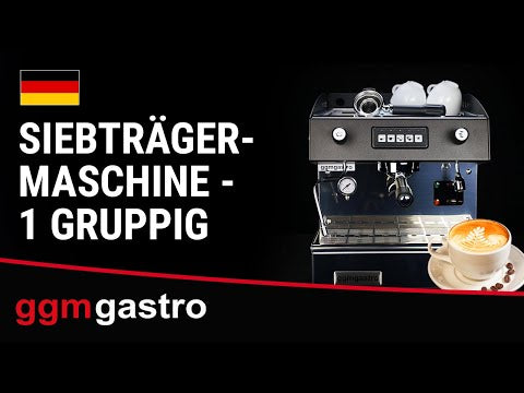 Espressomaskin - 1-gruppe - automatisk (volumetrisk) - inkl. preinfusjonssystem & 1 dampkran