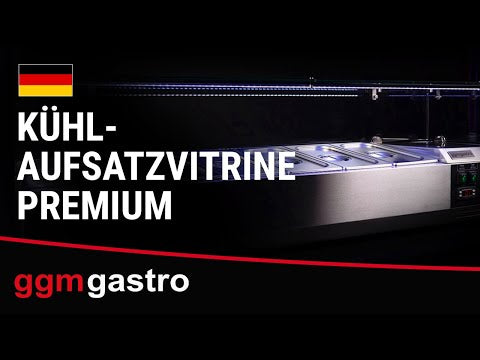 Kjølemonter bordmodell PREMIUM med LED-belysning - 1500x335 mm - 7x GN 1/4