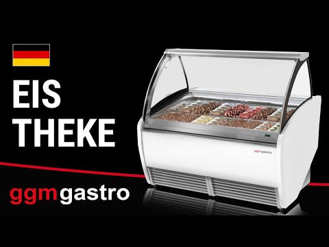 Iskremdisk LEO - 1 728 mm - ventilert kjøling - med LED-belysning - for 20x 5 l iskrembeholdere - hvit