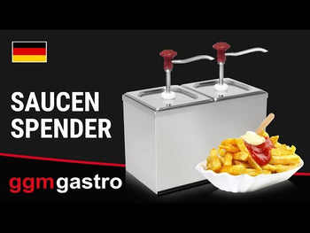Sauce dispenser - 2 x 2 liter - inkl. Rustfritt stål ramme