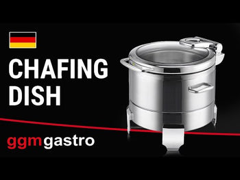 Chafing Dish i rustfritt stål - 8,9 liter - rund