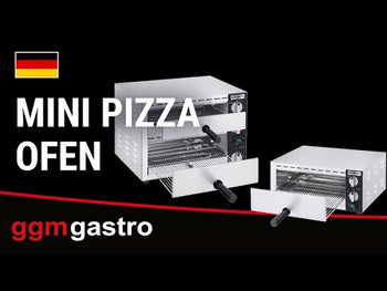 Elektrisk mini-pizzaovn - 486x358 mm - 1x Ø 33 cm - opptil 300 °C - manuell