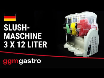 Slushmaskin - 3x 12 l - 1,15 kW - svart