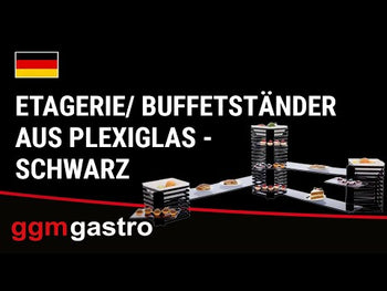 Kakestativ/ buffetstativ laget av plexiglass - Svart/Hvit