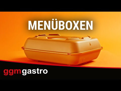 (20 stk.) Gjenbrukbar menyboks - 600 ml - 2 rom - PP - tåler oppvaskmaskin/mikrobølgeovn - stablebar - antrasittgrå/rød